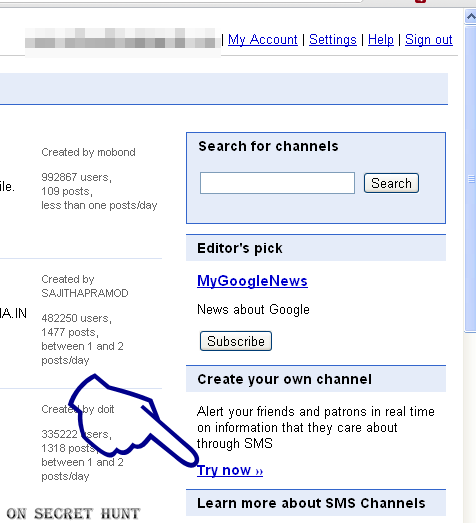How to Create Google Labs SMS Channels google sms channel2 How to Create Google Labs SMS Channels