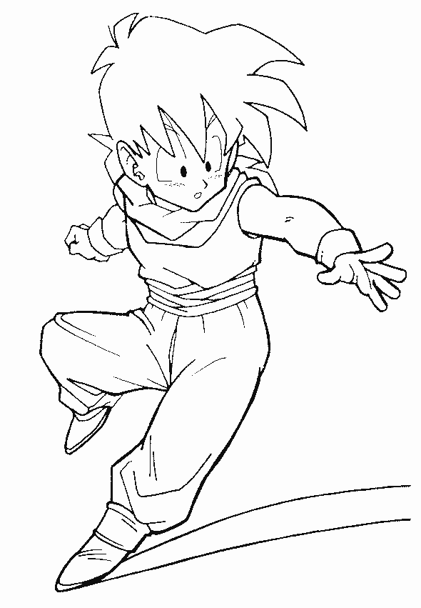 Dragon Ball Z desenhos para imprimir colorir e pintar do Goku, Goham,  Vegeta e os Saiyajin - Desenhos para pintar e colorir