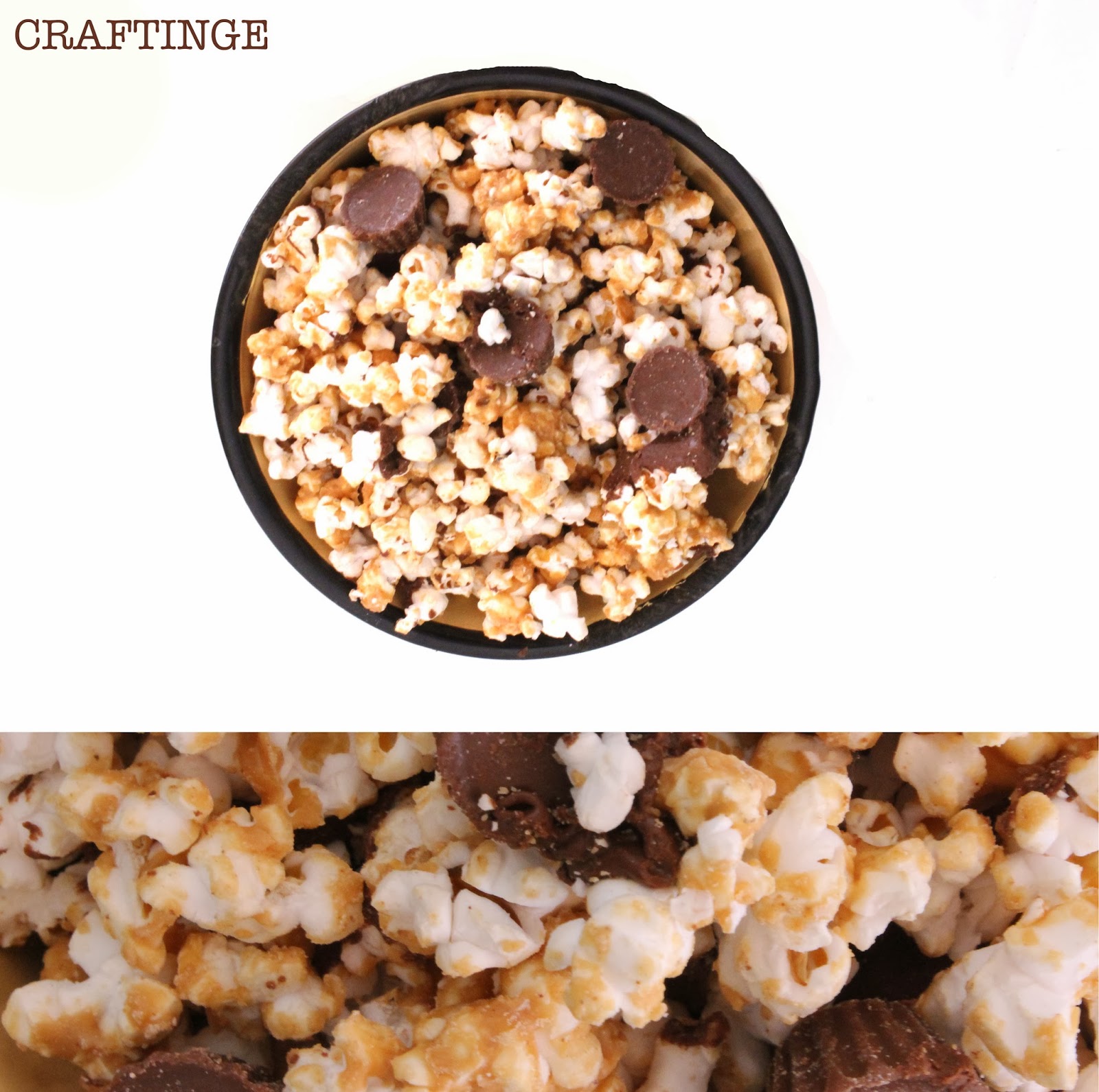 Crafting {E} Reese's Peanut Butter Cup Popcorn