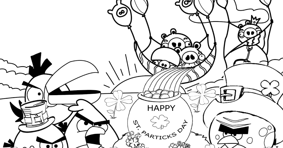 Ausmalbilder Malvorlagen St. Patricks Day Angry Birds Ausmalbilder Malvorlagen St. Patricks Day Angry Birds