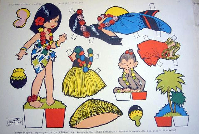 muñecas recortables maria pascual