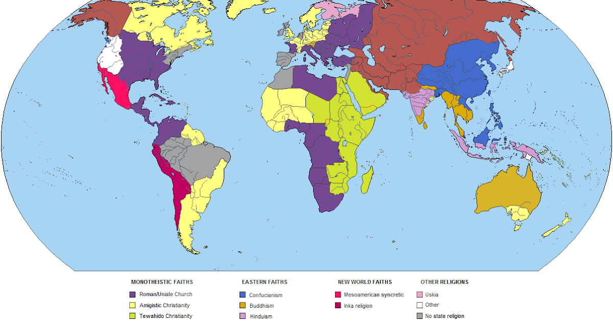 World Religion Map 032615» Vector Clip Art - Free Clip Art Images