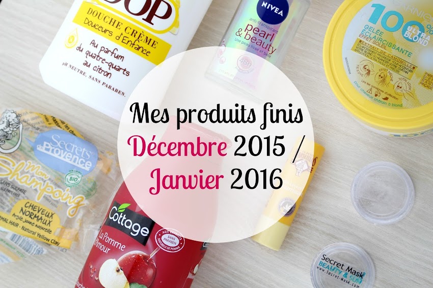 Produits finis | Ils m'ont quitté en Décembre 2015 et Janvier 2016 !