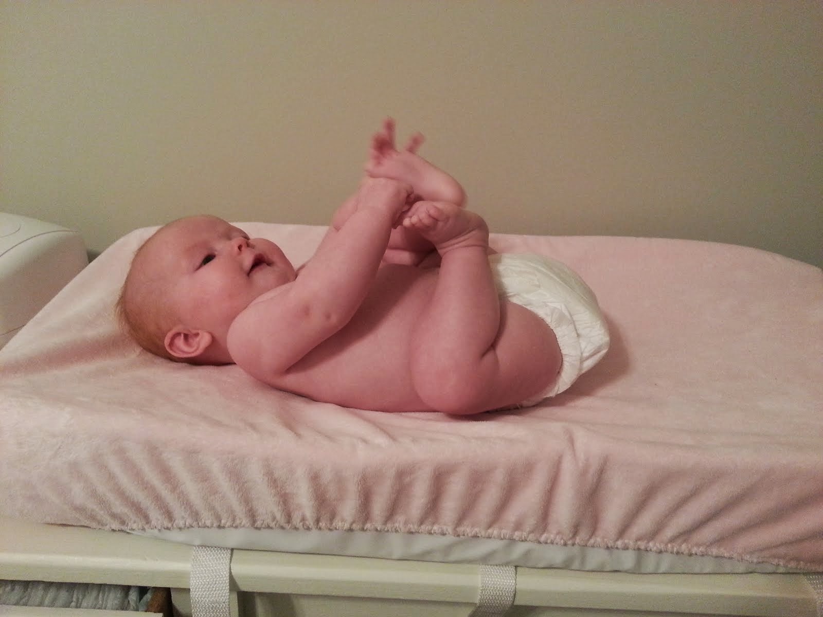 June discovering her feet!