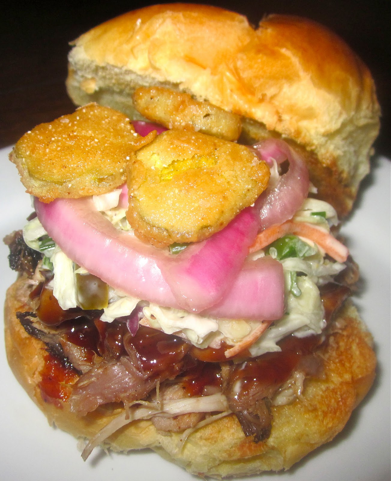 Haute + Heirloom Pulled Pork Sandwiches with Pickled Red Onions