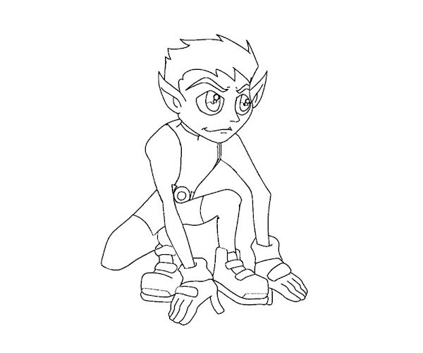 Raven And Beast Boy Coloring Pages
