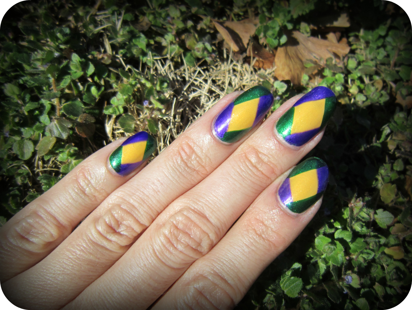 Mardi Gras Nail Art Mardi Gras nail art