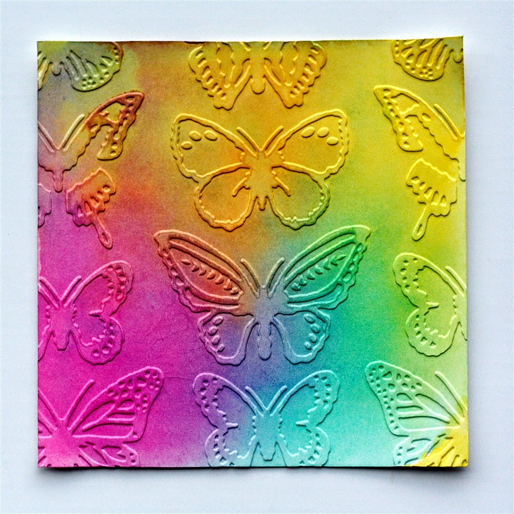 Butterfly Reflections, Ink. Dry Embossing Techniques to Try!