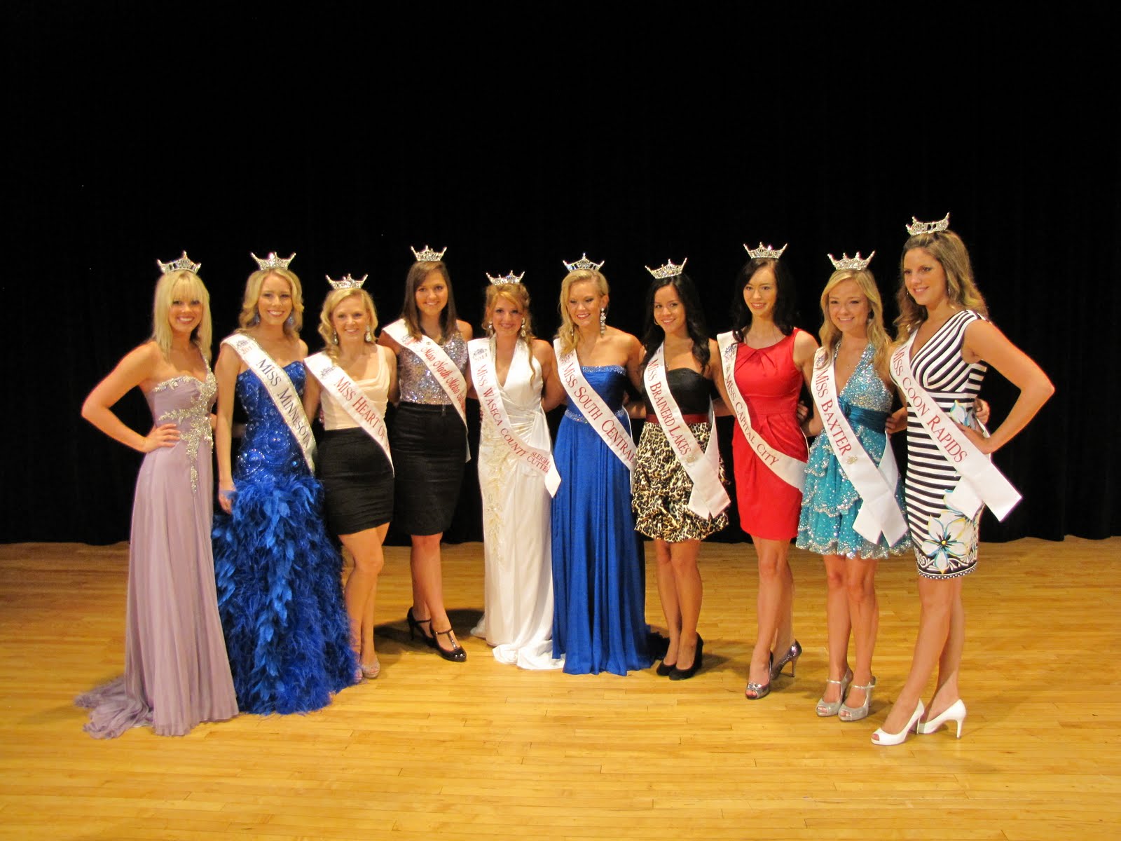 Queens at the Miss Waseca County/South Central pageant Jeanette Morelan of Racine, Miss America's Outstanding Teen, ...