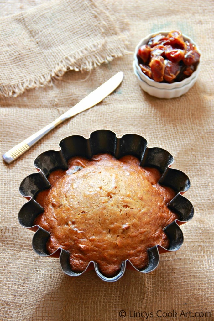 Banana Date Cake with Walnuts (Eggless) Lincy's Cook Art