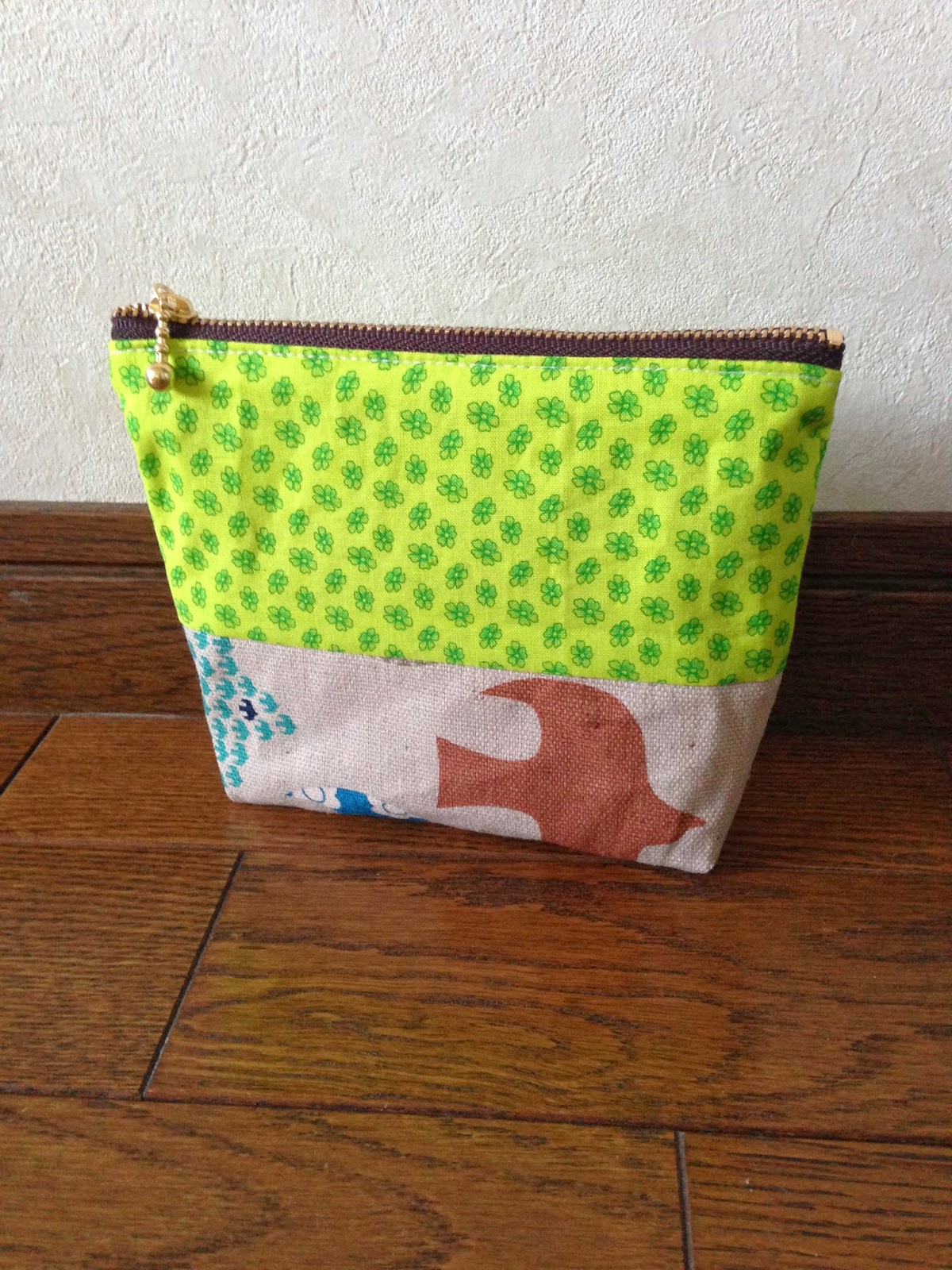 おねこさまのつくりかた 切り替えファスナーポーチをつくる