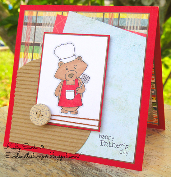 Father's Day Grilling Bear Card by Kelly Santi | Winston's BBQ | Newton's Nook Designs