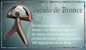 premio otorgado  el blog, la cocina de Trini  Altea