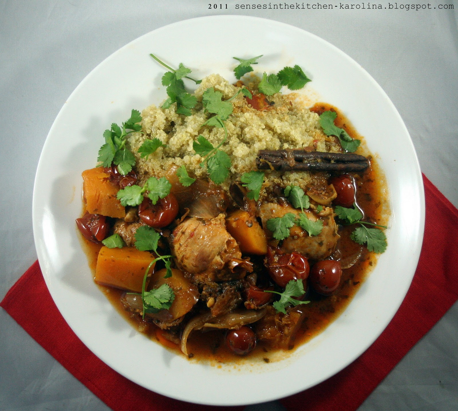 Senses in the kitchen Chicken, butternut squash & date tagine