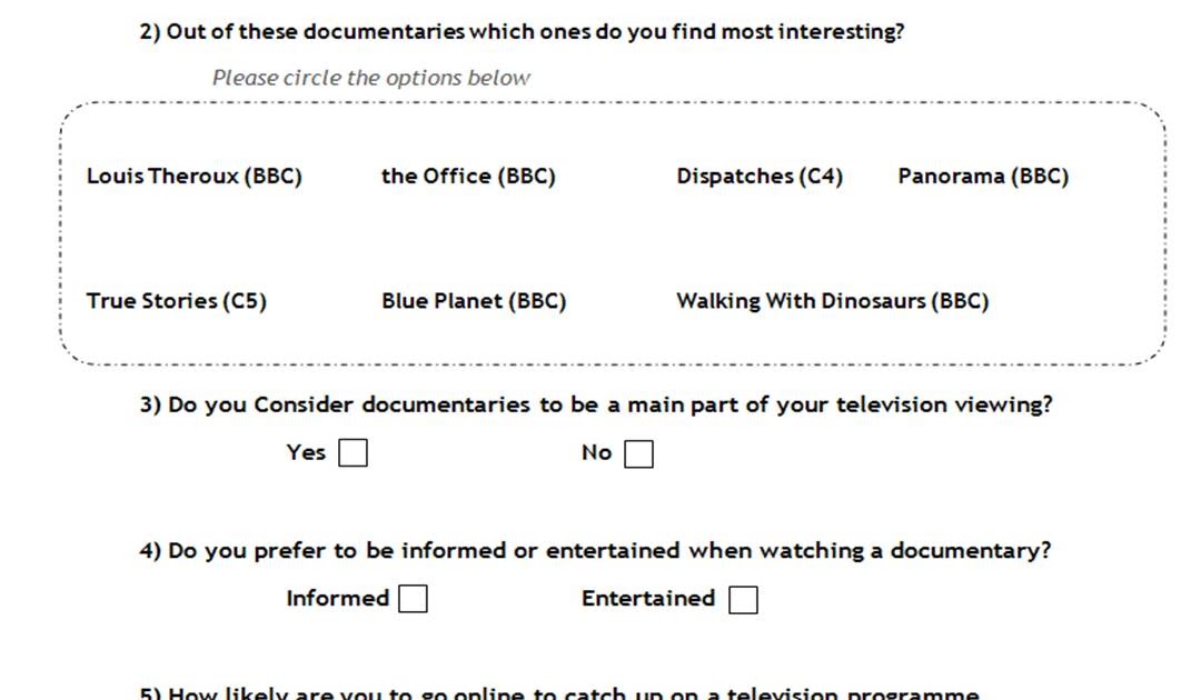 G324 Advanced Portfolio in Media TV Documentary Target Audience