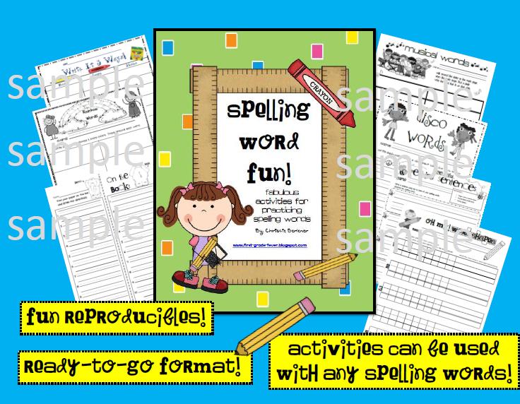 First Grade Fever! by Christie SPELLING WORD FUN! and more Classroom
