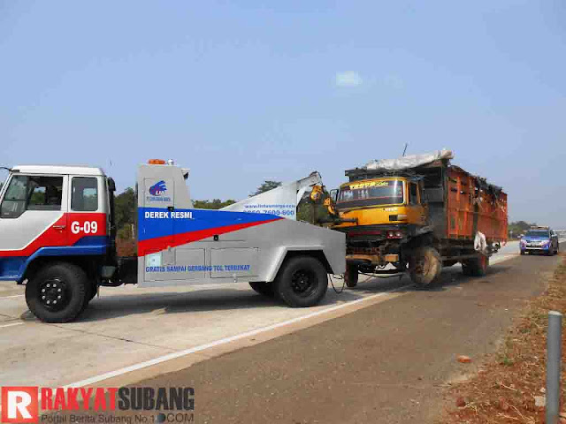 Truk Pengangkut Sapi Kurban Terguling di Tol Cipali Truk Pengangkut Sapi Kurban Terguling di Tol Cipali