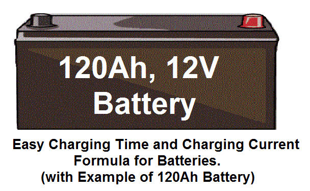 Battery Charging Current &amp; Battery Charging Time formula