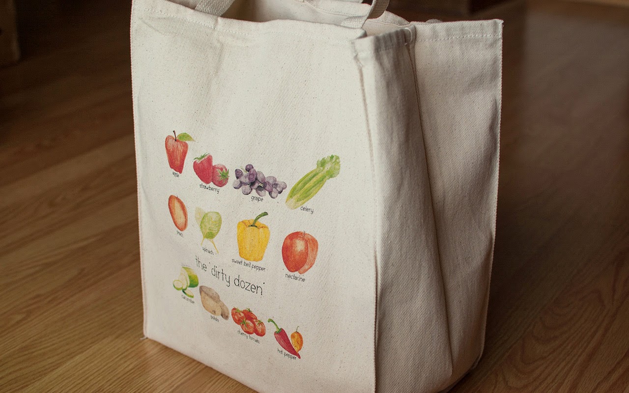 all things * jane burst 1 dirty dozen tote bag