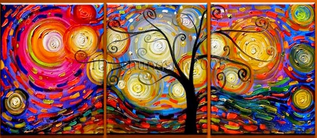 Cuadros Modernos Pinturas : Cuadros de Flores en Acrílico (Trípticos) Cuadros Modernos Pinturas : Cuadros de Flores en Acrílico (Trípticos)