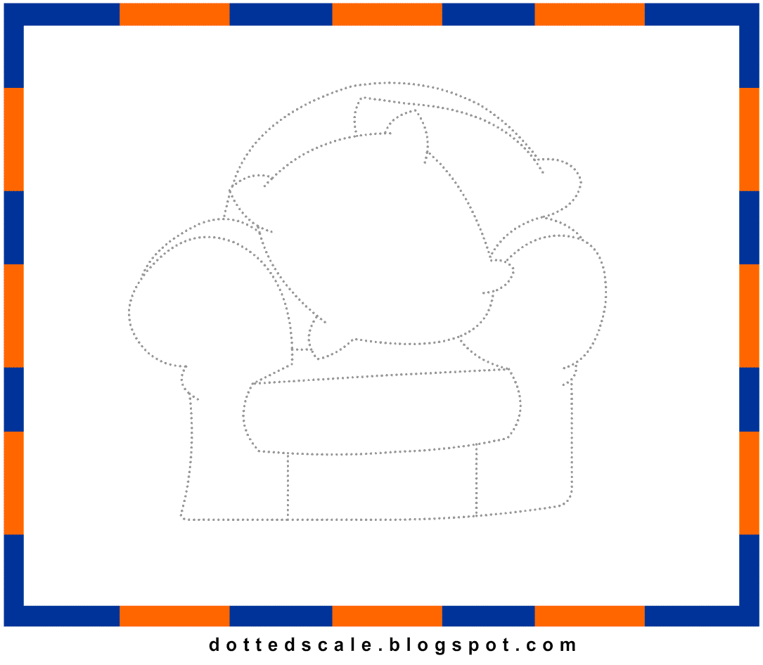 Printable Dotted Drawing Pictures Cushion Chair Dotted For Kids