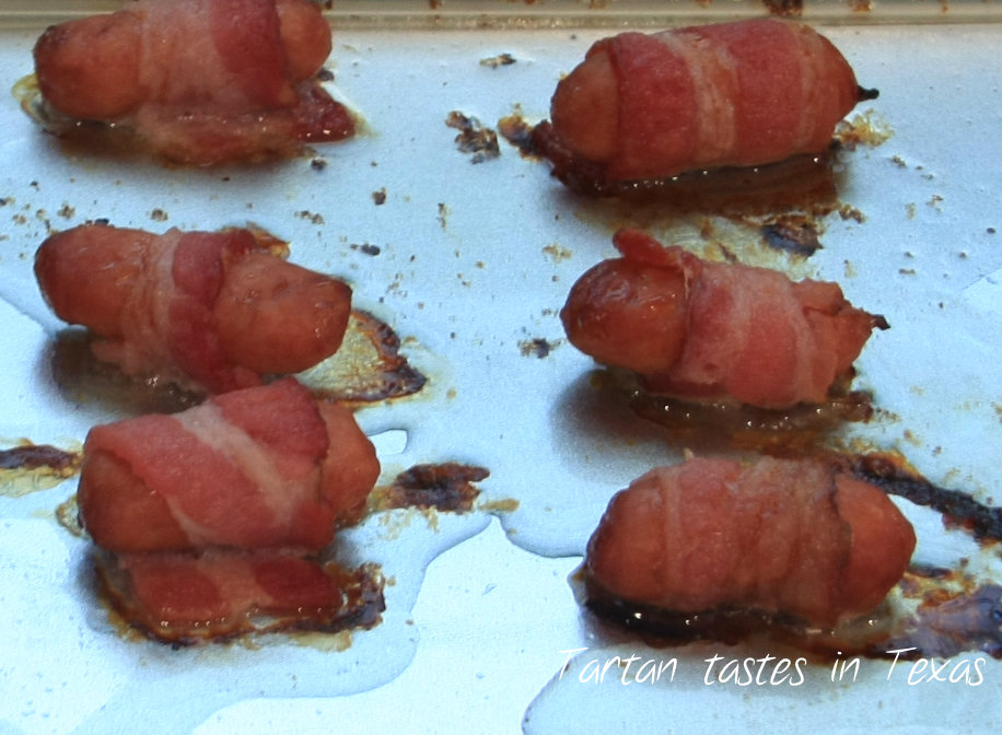 Tartan Tastes in Texas Scottish recipes Bacon wrapped Mini Sausages