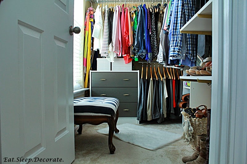 Eat. Sleep. Decorate. Master Closet Organization {Before & After}
