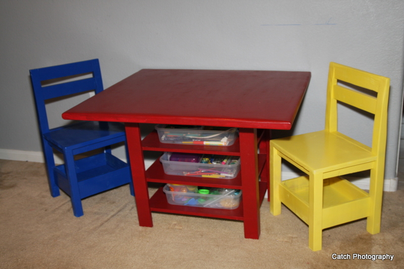 playroom table with storage
