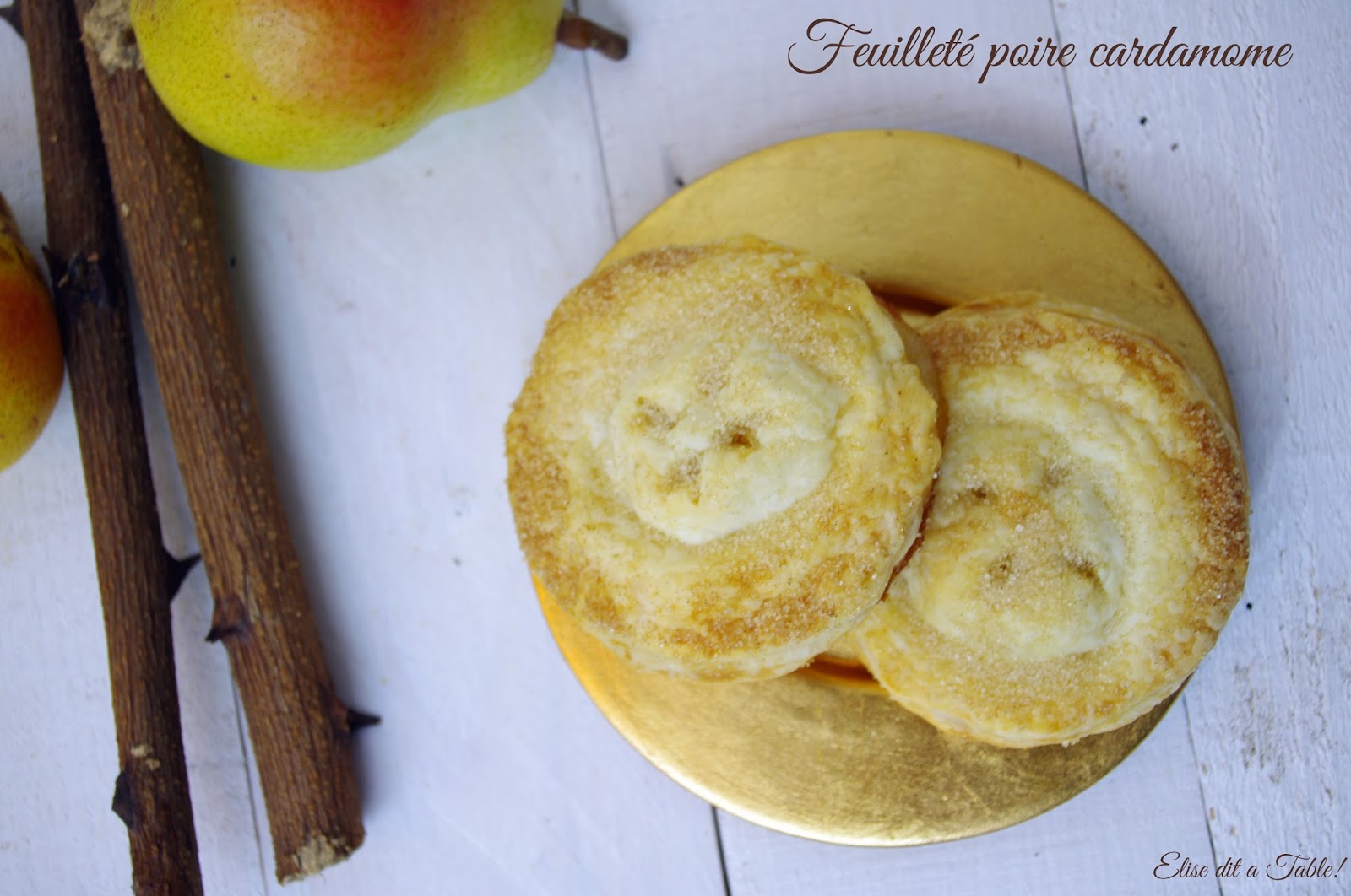 recette feuilleté poire cardamome