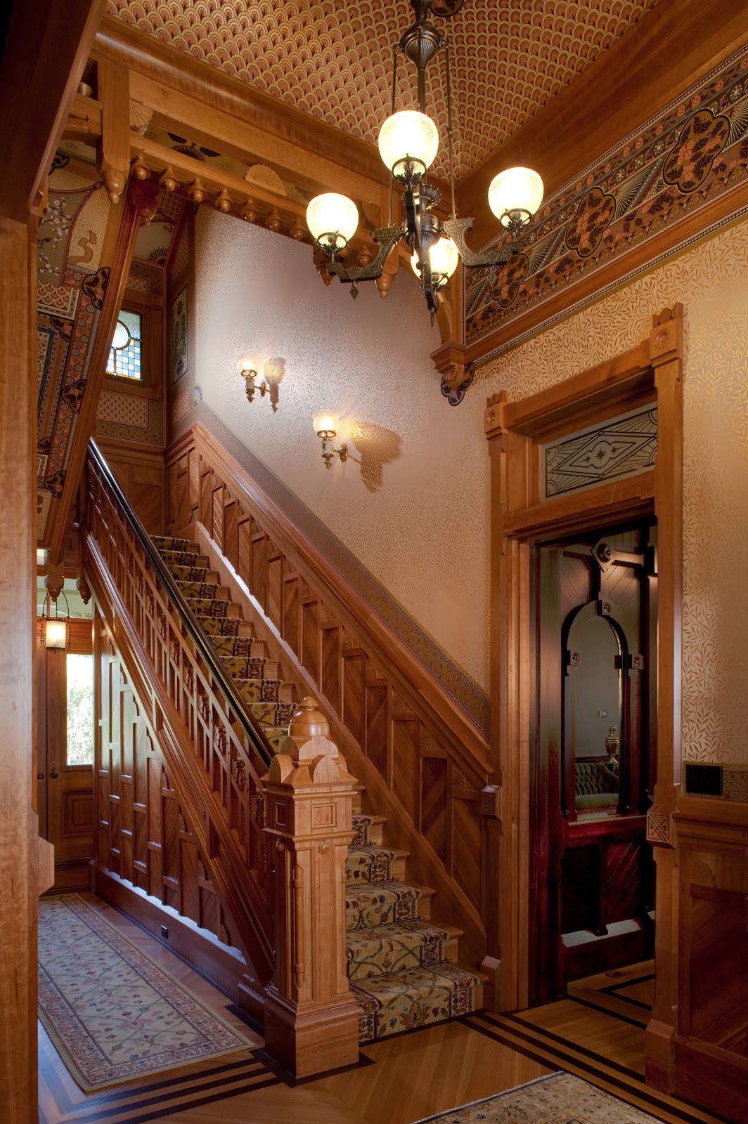 rynerson obrien architecture inc the mcdonald mansion 39 s victorian wallpaper designs