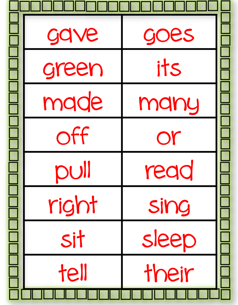 2nd grade sight words free picture