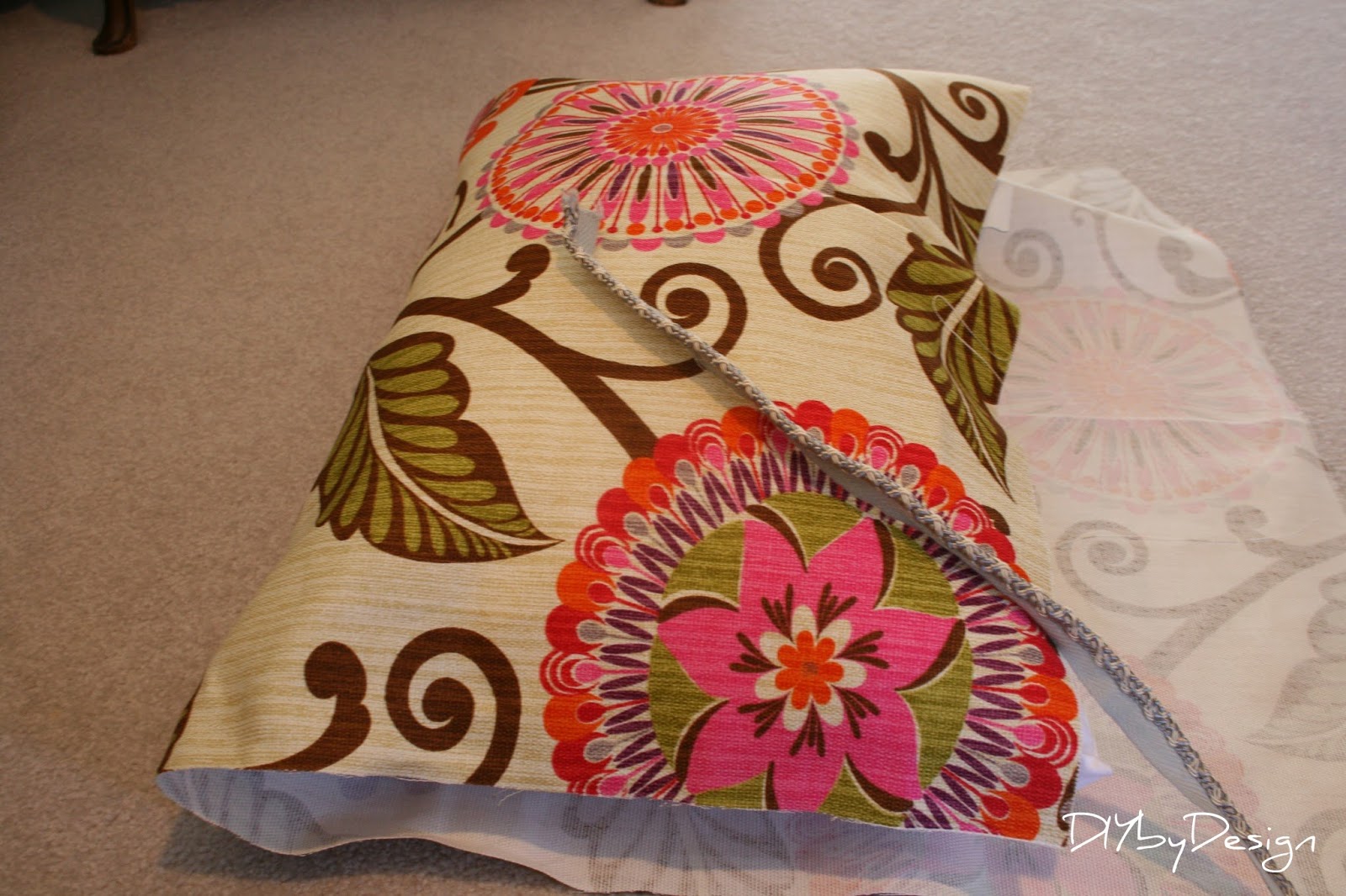 DIY by Design Throw and Pillow Tutorial using HGTV Fabric from JoAnn's