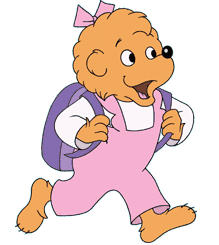 Berenstain Bears characters in a forest
