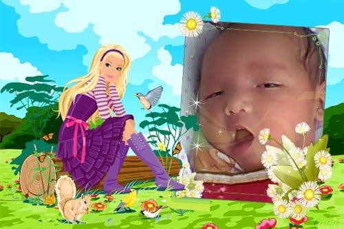 Picture frame with Barbie doll (1) | Free Download Photo Frames