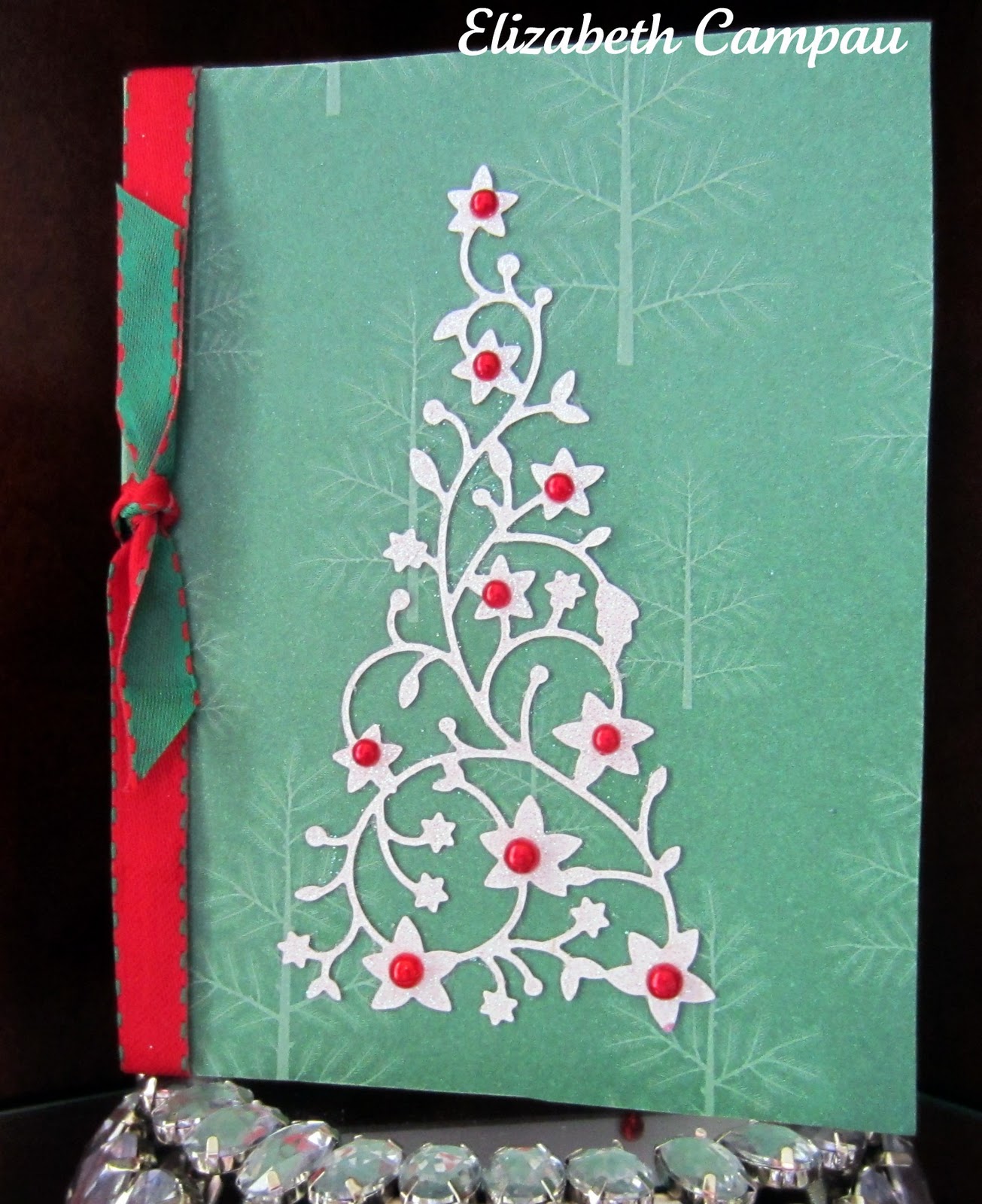 Visions of Paper Flowering Christmas Tree Card