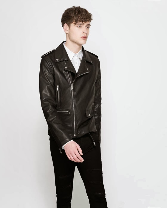 zara faux leather jacket mens