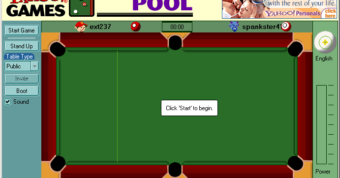 Yahoo Pool Tournament