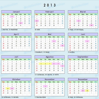 kalender hari libur cuti-bersama tahun 2013