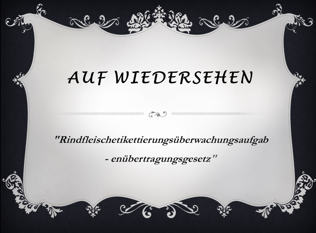 Einespressobitte Auf Wiedersehen Rindfleischetikettierungsuberwachungsaufgabenubertragungsgesetz