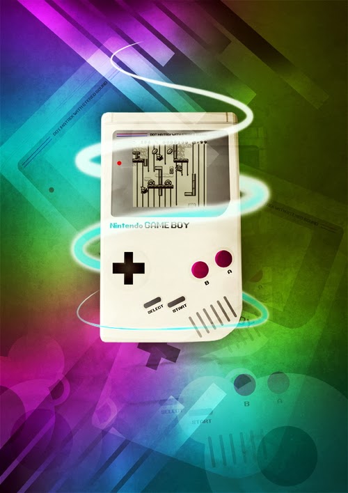 A Stylish Retro Game Boy Poster A Stylish Retro Game Boy Poster