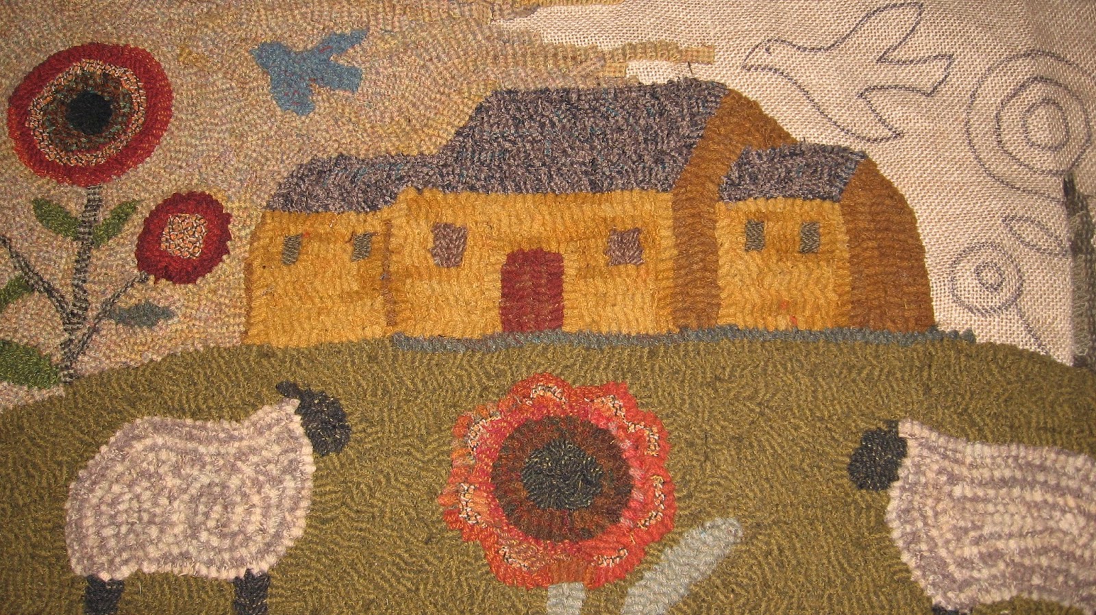 Country Freckles Wool and patterns from Red Barn Rugs