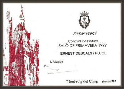 MONT-ROIG-TARRAGONA-AJUNTAMENT-PREMIOS-PINTURA-PINTOR-ERNEST DESCALS- MONT-ROIG-TARRAGONA-AJUNTAMENT-PREMIOS-PINTURA-PINTOR-ERNEST DESCALS-