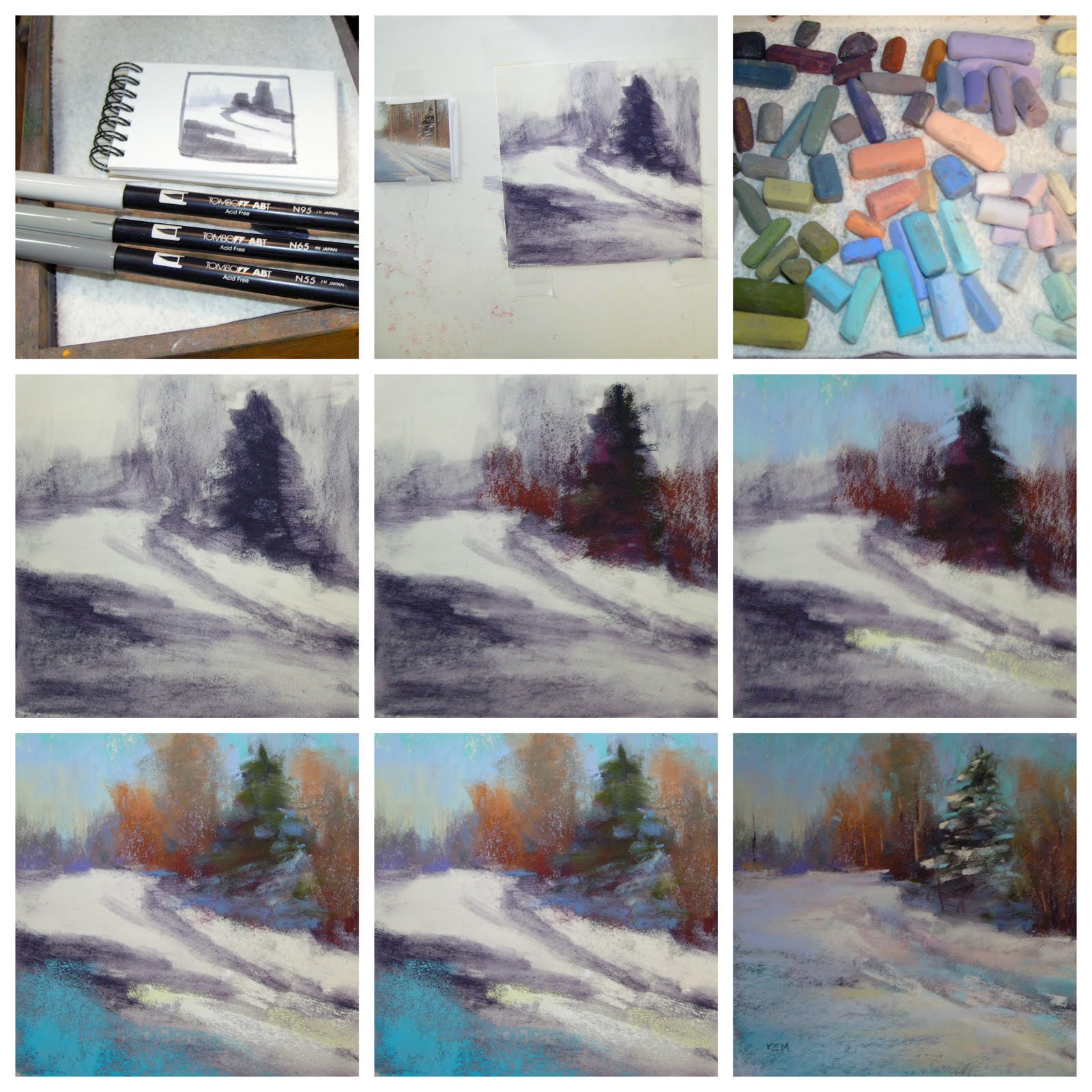 Painting My World How To Avoid Muddy Snow A Quick Pastel Demo