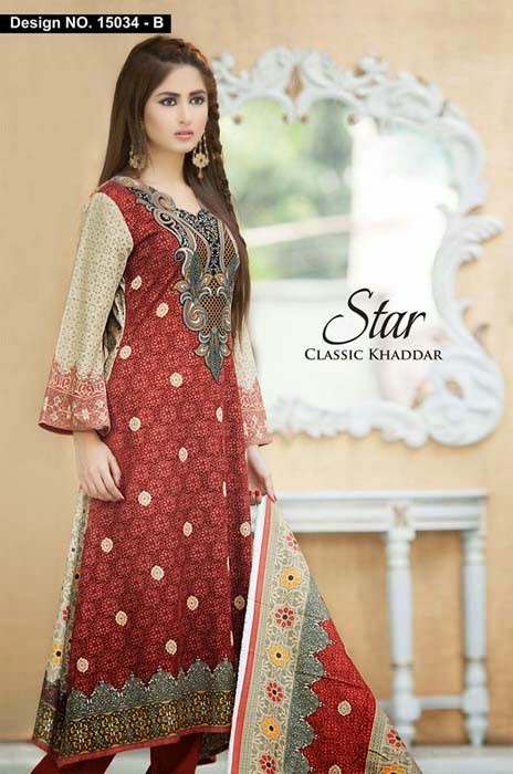 Naveed Nawaz Textile Star Classic Khaddar Dresses 2014 - 2015 For Ladies