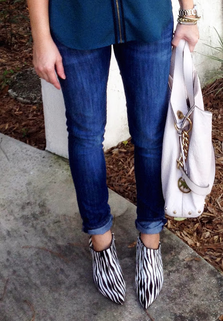 zebra booties outfit