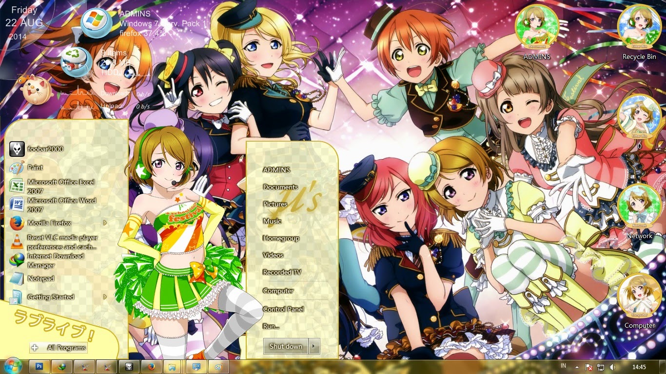 theme win 7 love live school idol project koizumi hanayo by