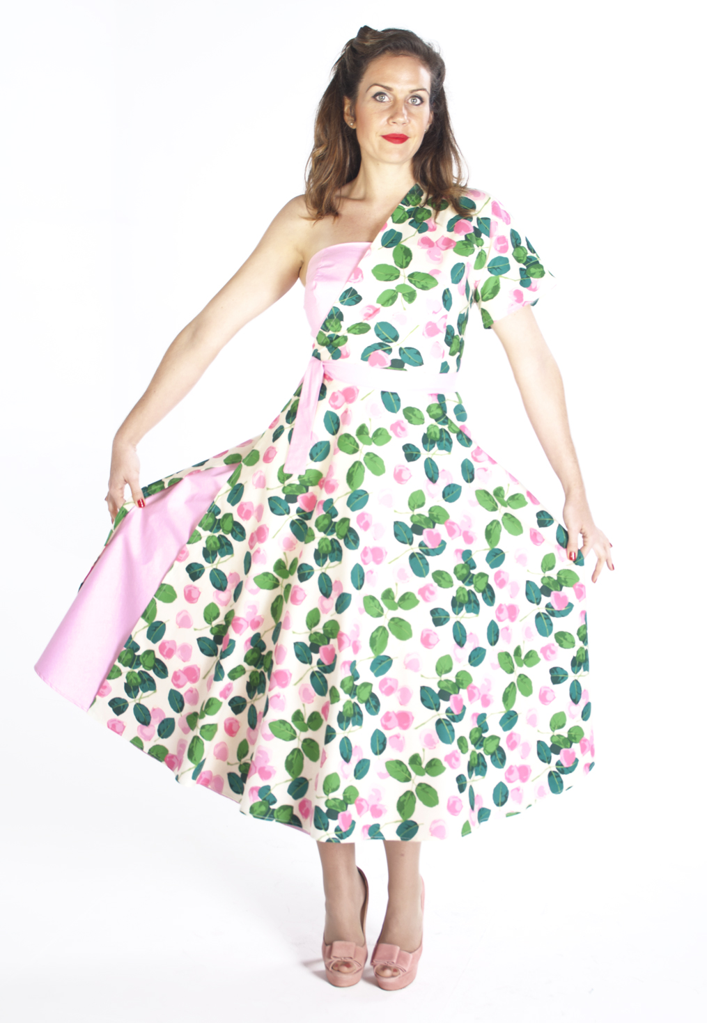 Maisy Brown Repro Retro The Half and Half Dress