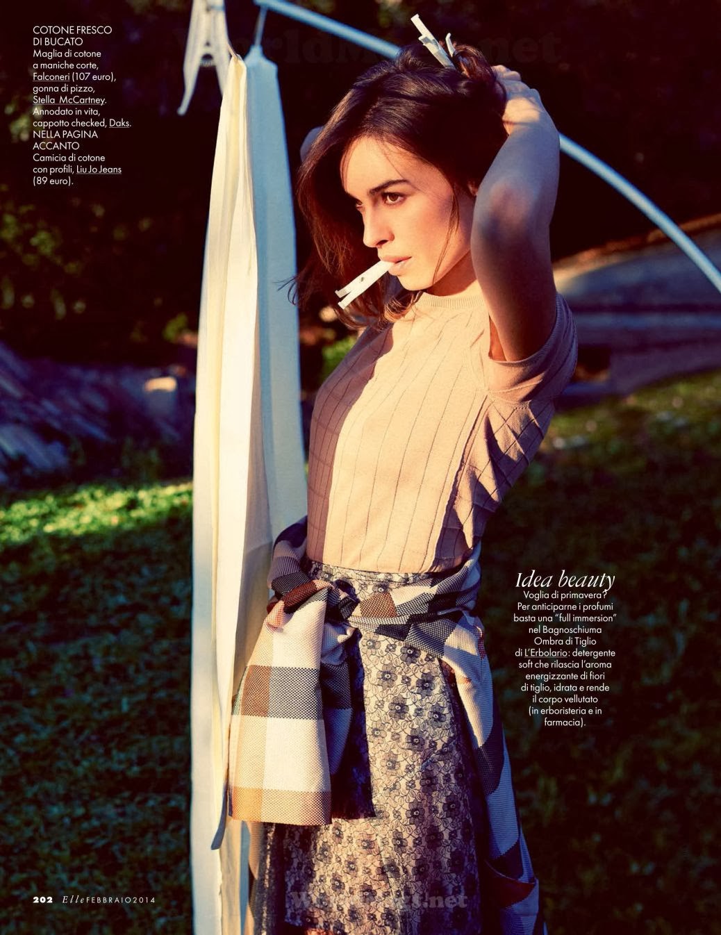 Kasia Smutniak Elle Italia Magazine Photoshoot February 2014 Kasia Smutniak Photoshoot by Photographer David Burto for Elle Magazine Italia February 2014