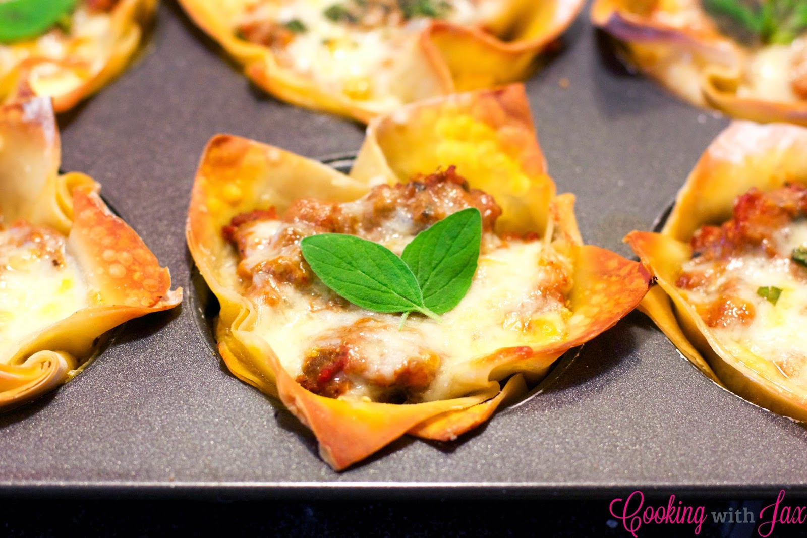 Cooking with Jax Mini Lasagna Cups