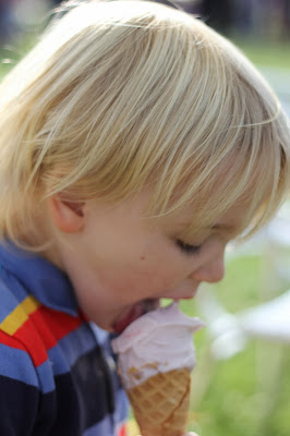 child eating ice-cream